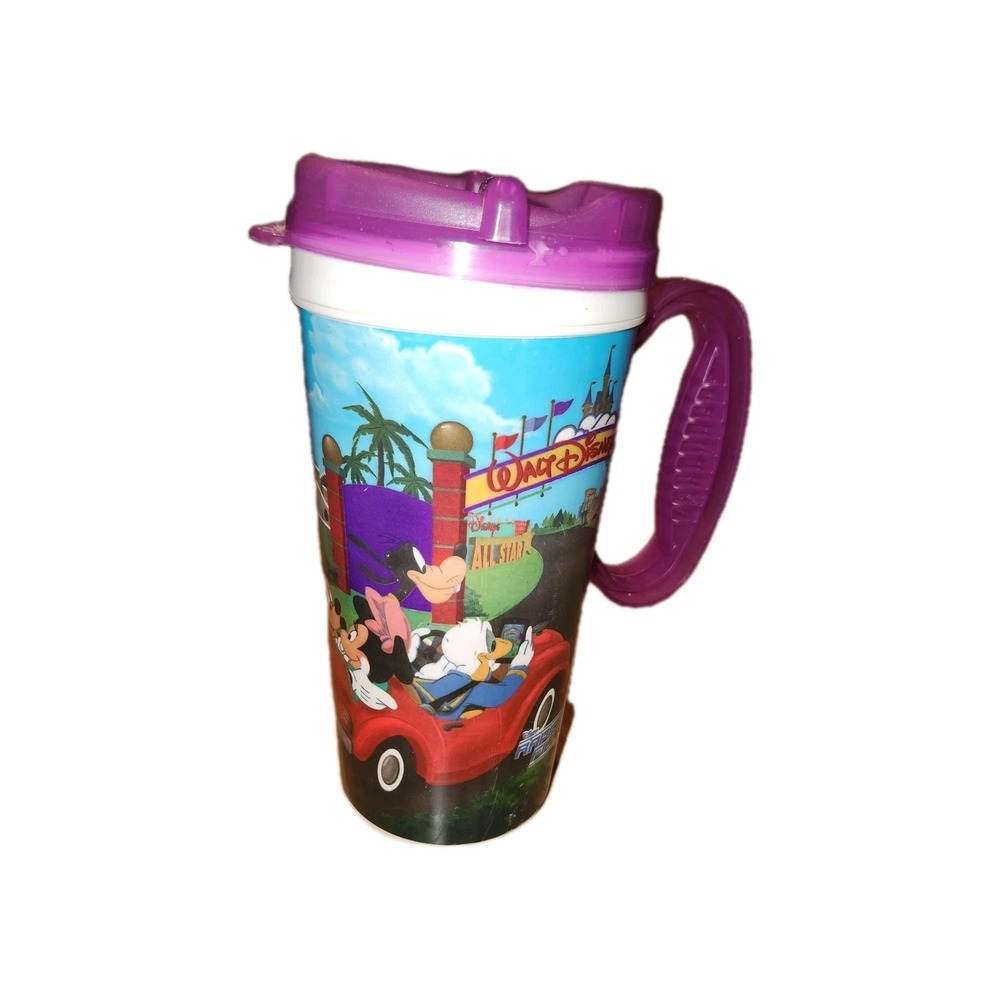 Disney World Resort Parks WHIRLEYRapid Fill Refillable Mug Cup Lid Travel-Red